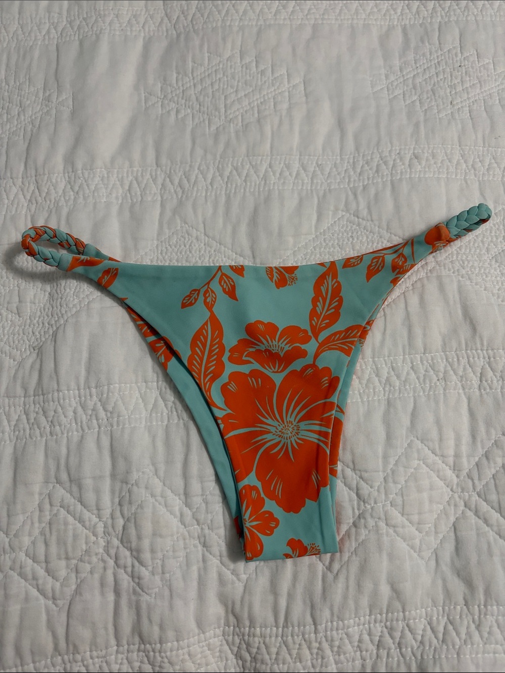 Kulani Kinis Teal & Orange Floral Bikini Bottom